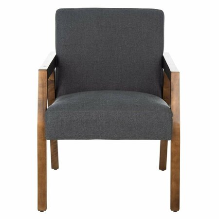SAFAVIEH Olyvar Arm Chair, Dark Grey ACH4000B